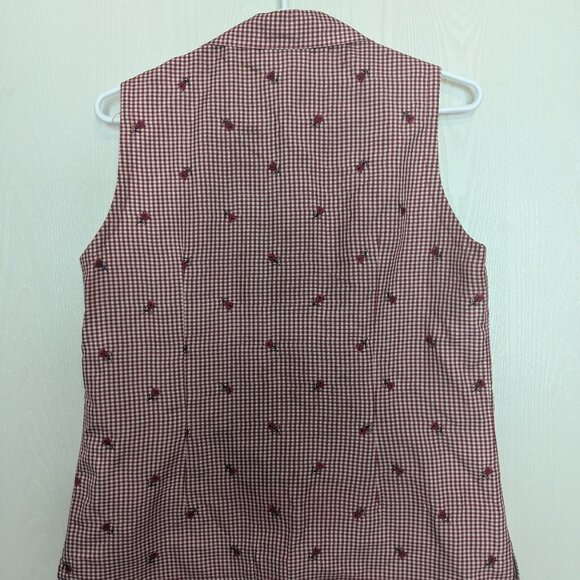 Sleeveless Checkered Sleeveless Blouse - Picture 2 of 5